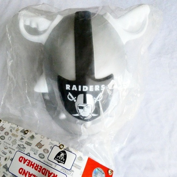 FOAMHEADS NFL Las Vegas Raiders Foam Head RARE Vintage NEW Sealed Super Fan